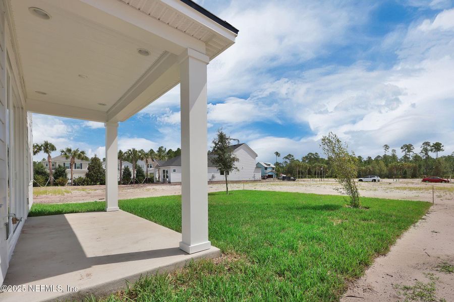 Exterior details and patio area of a home in Seabrook Village at Nocatee, Ponte Vedra (Image 21).