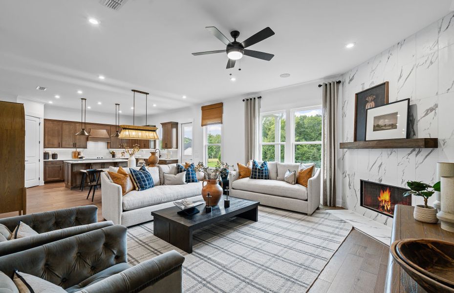 Furnished interior view inside a new home in Traditions of Braselton, Jefferson (Image 6).