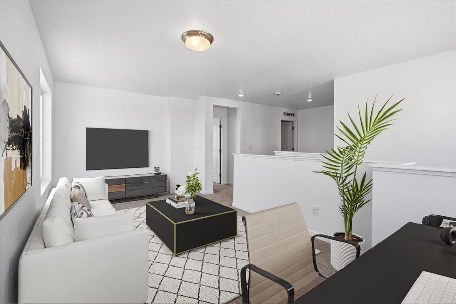 Representative furnished interior of a home built from the Eagle II by Taylor Morrison in The Town Collection at Independence, Elizabeth (Image 12).