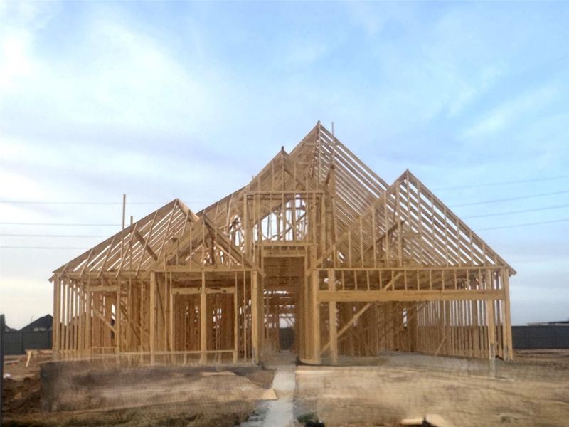 In-progress construction of a new home in The Grand Prairie 60', Hockley, TX (Image 8).