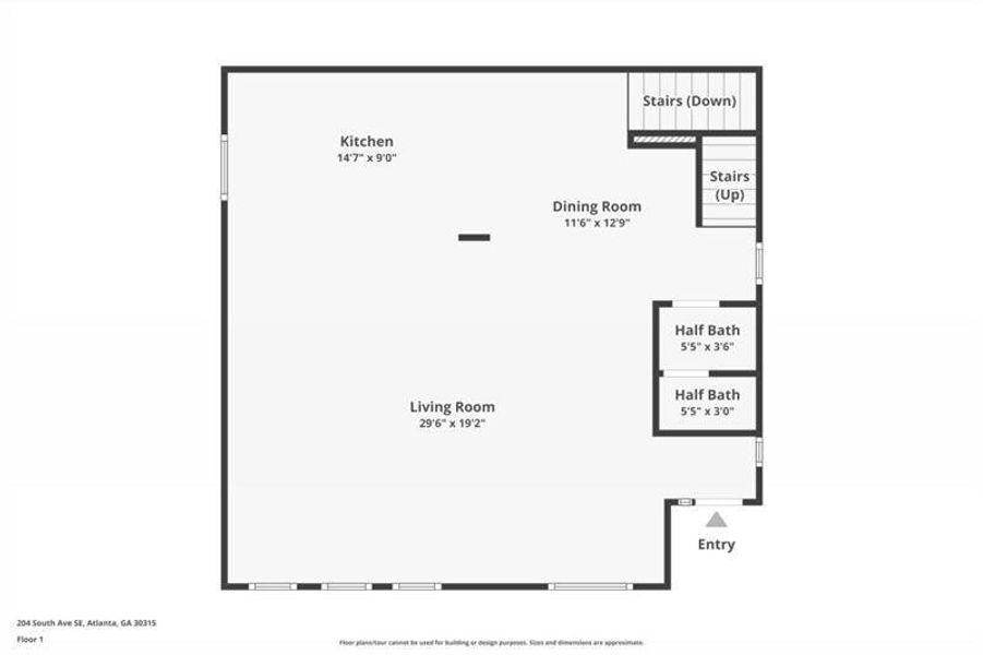 2D floor plan layout of this home in , Atlanta, GA (Image 6).