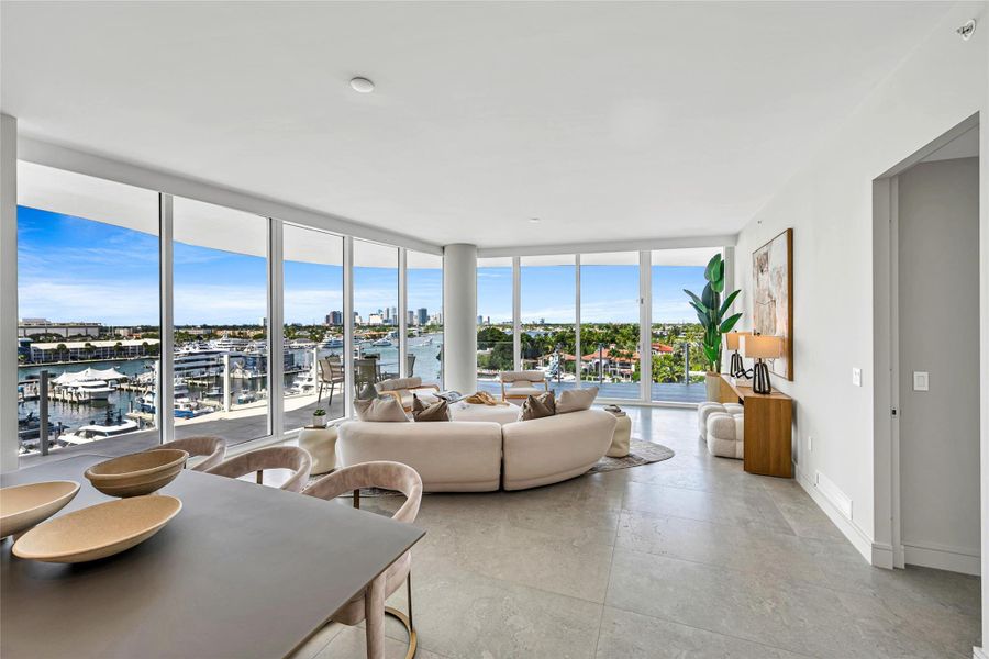 Furnished interior view inside a new home in , Fort Lauderdale (Image 47).