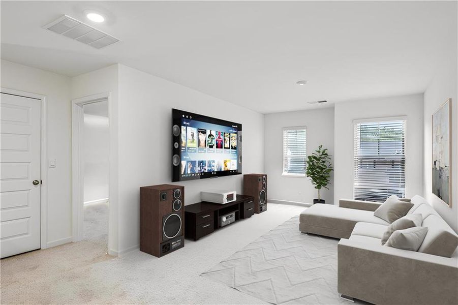 Furnished interior view inside a new home in The Enclave at Flat Rock Hills, Stonecrest (Image 26).