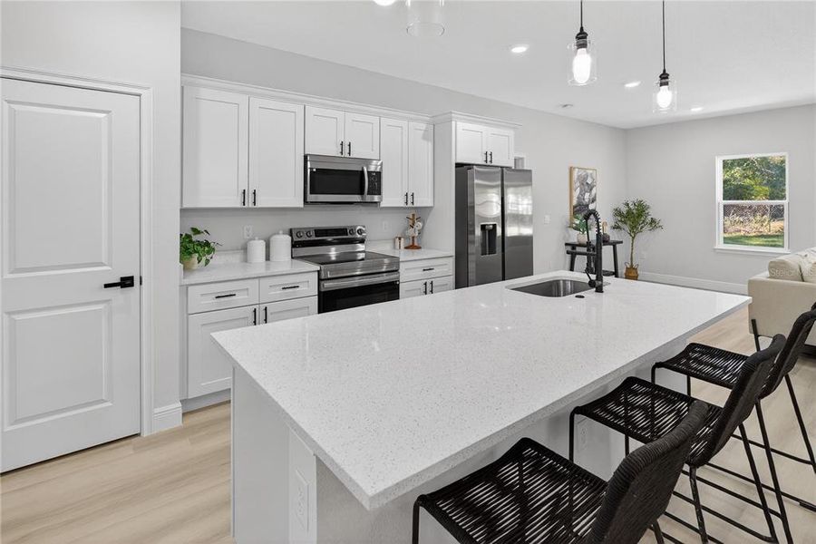 Furnished interior view inside a new home in , Dunnellon (Image 8).