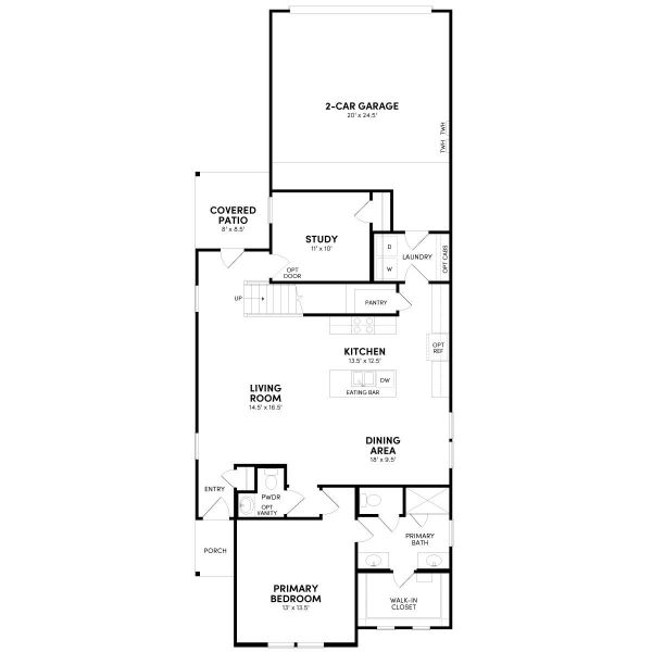2D floor plan layout of this home in Elyson, Katy, TX (Image 3).