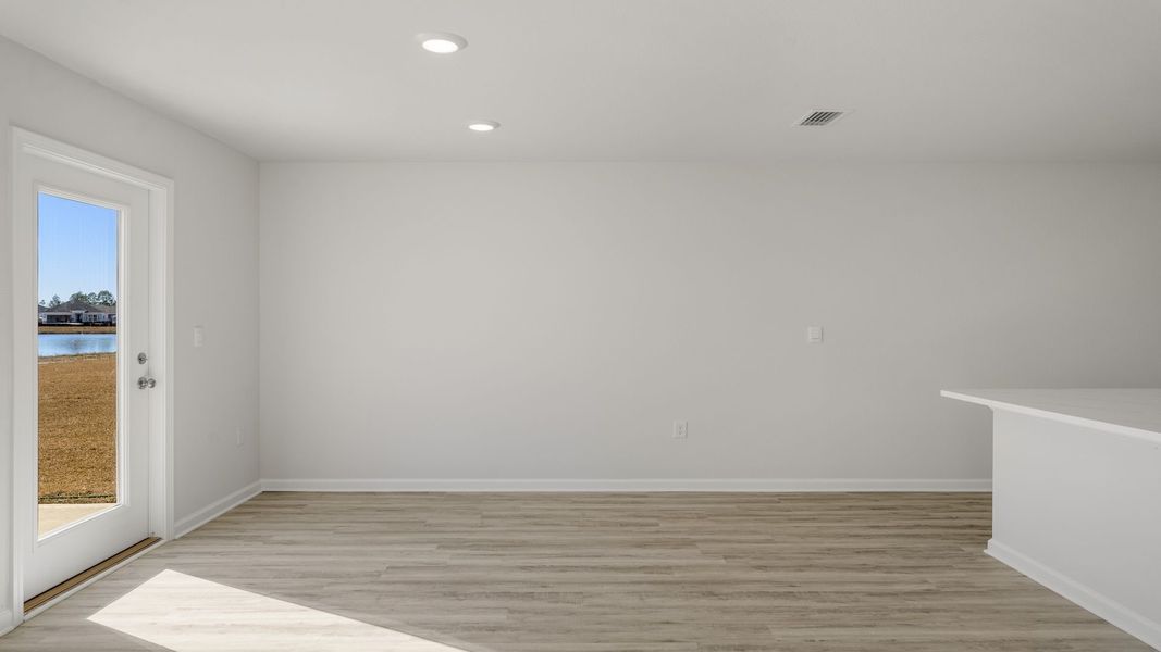Representative unfurnished interior of a home built from the The Freeport by D.R. Horton in Hodges Bayou Plantation, Panama City (Image 21). Representative unfurnished interior of a home built from the The Freeport by D.R. Horton in Hodges Bayou Plantation, Panama City (Image 21).