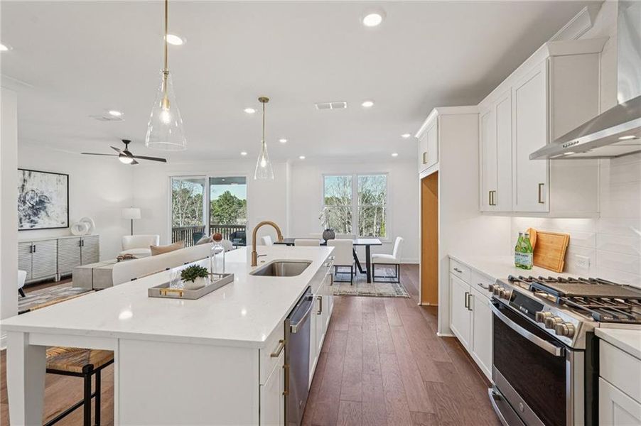 Furnished interior view inside a new home in Millcroft Townhomes, Buford (Image 29). Furnished interior view inside a new home in Millcroft Townhomes, Buford (Image 29).