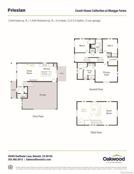 2D floor plan layout of this home in Muegge Farms, Bennett, CO (Image 2).