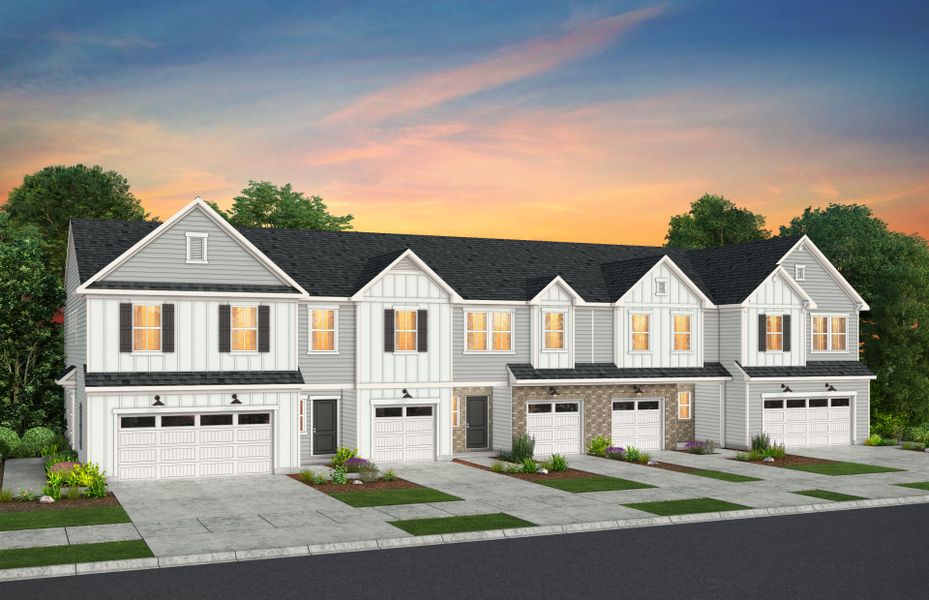 Front exterior of a new home in Mallard Park, Charlotte, NC, highlighting curb appeal (Image 22).