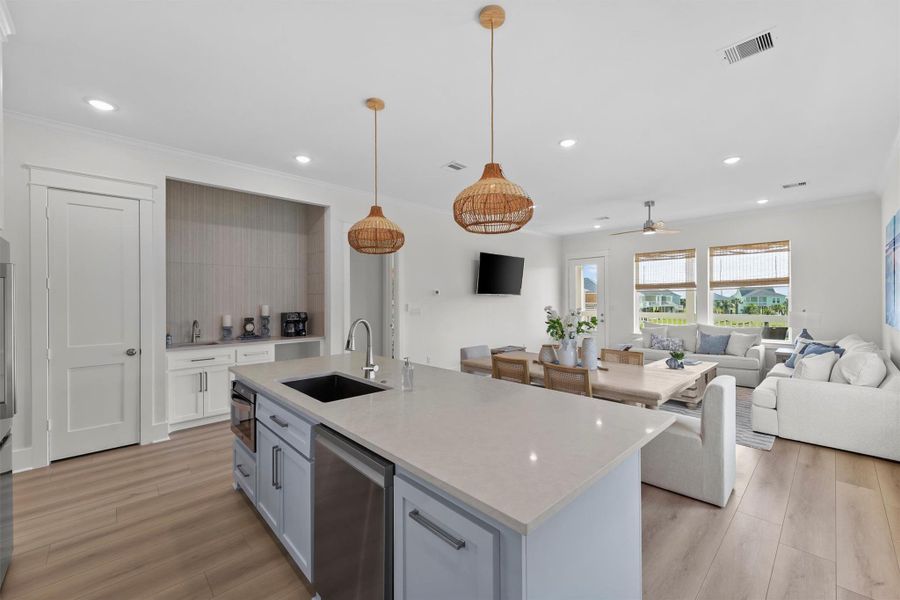 Furnished interior view inside a new home in , Galveston (Image 36).