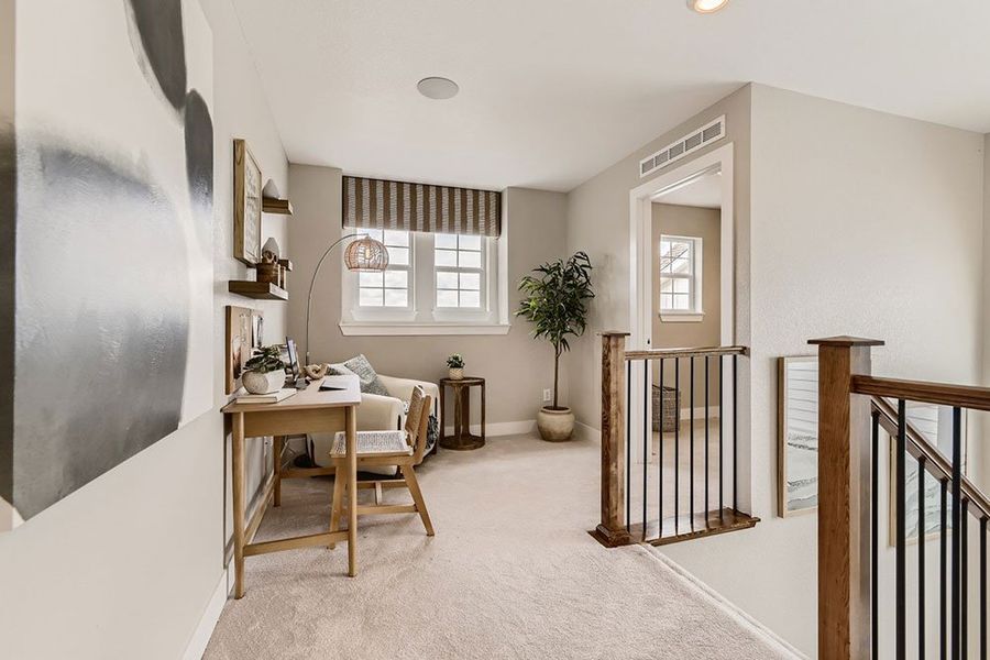 Representative furnished interior of a home built from the Hayden II by Taylor Morrison in The Aurora Highlands Town Collection, Aurora (Image 12). Representative furnished interior of a home built from the Hayden II by Taylor Morrison in The Aurora Highlands Town Collection, Aurora (Image 12).