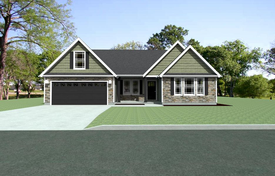 Representative exterior photo of a completed home built from the Arcadia by Enchanted Homes in Ballentine Ridge, Lyman, SC (Image 26).