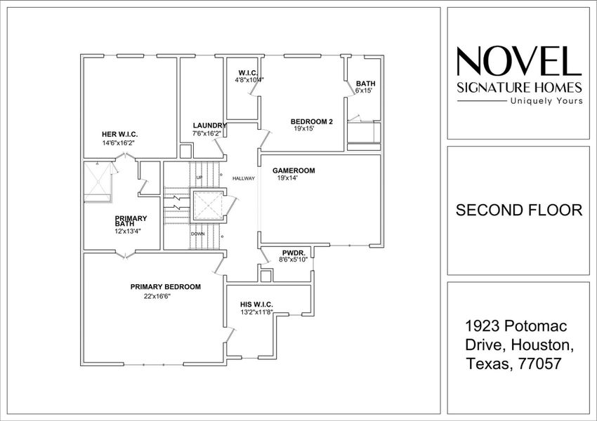2D floor plan layout of this home in , Houston, TX (Image 4).
