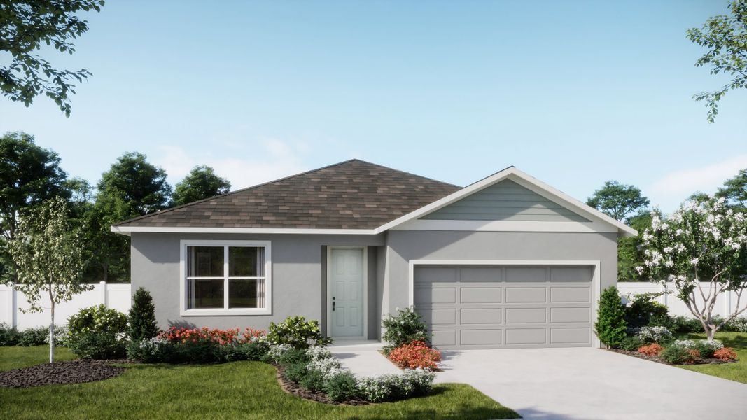 Representative exterior photo of a completed home built from the Haven by Risewell Homes in Trinity Gardens, Deland, FL (Image 3). Representative exterior photo of a completed home built from the Haven by Risewell Homes in Trinity Gardens, Deland, FL (Image 3).