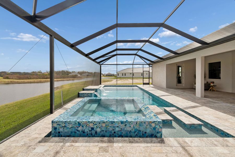 Exterior details and patio area of a home in River Preserve Estates, Parrish (Image 34).