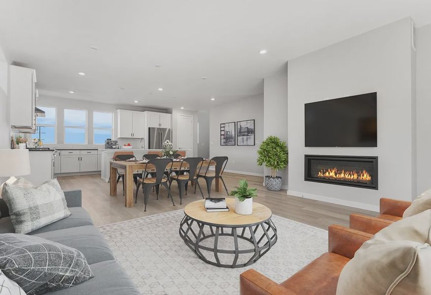 Homesite 45 Great Room, Kitchen + Dining - Virtually Staged - 2 of 6