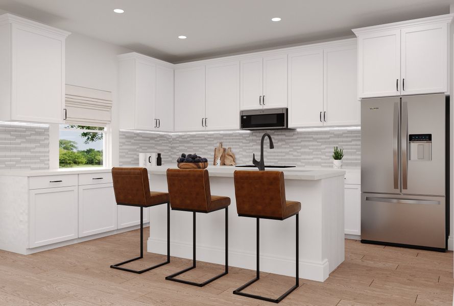 Representative furnished interior of a home built from the Winecup by Beazer Homes in Saratoga: Fields 40', Aubrey (Image 5).