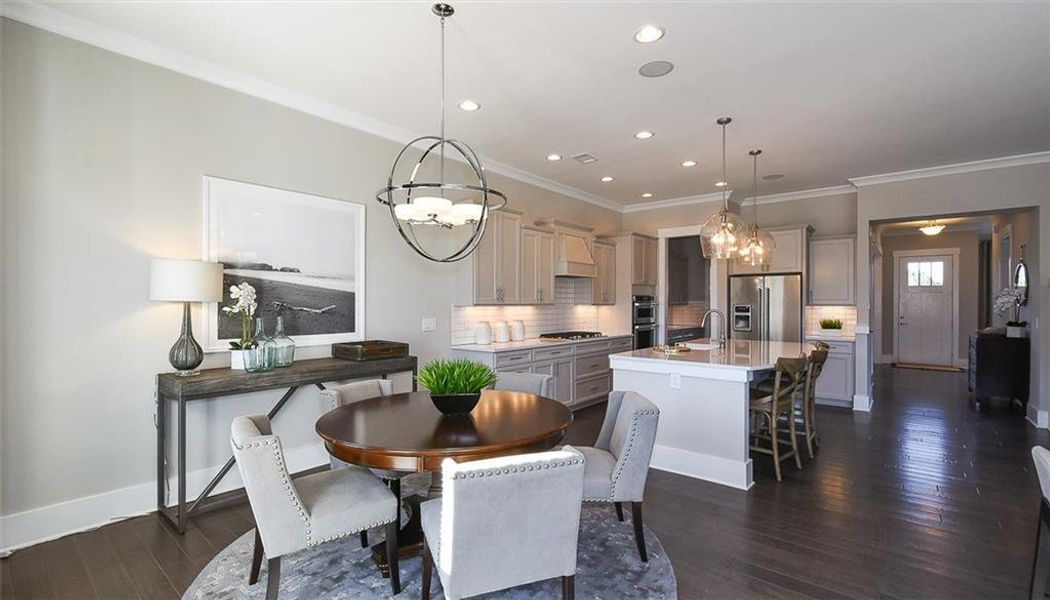 Furnished interior view inside a new home in Traditions of Braselton, Jefferson (Image 11).
