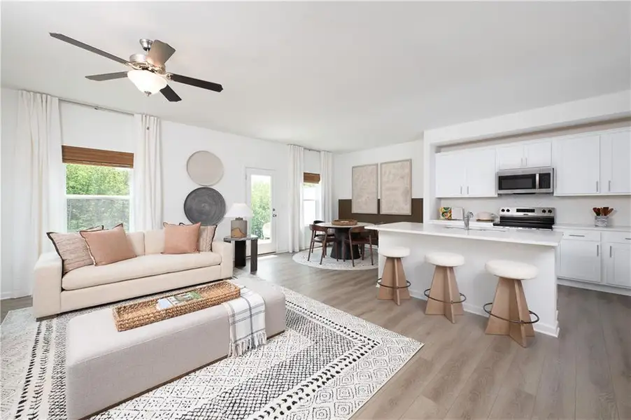 Furnished interior in a model home at Leydenview in Mableton (Image 11).