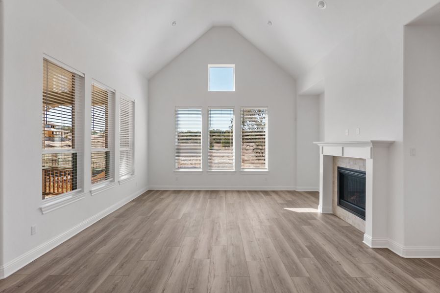 Representative unfurnished interior of a home built from the Hasley by Ashton Woods in The Estates at La Cima, San Marcos (Image 13).