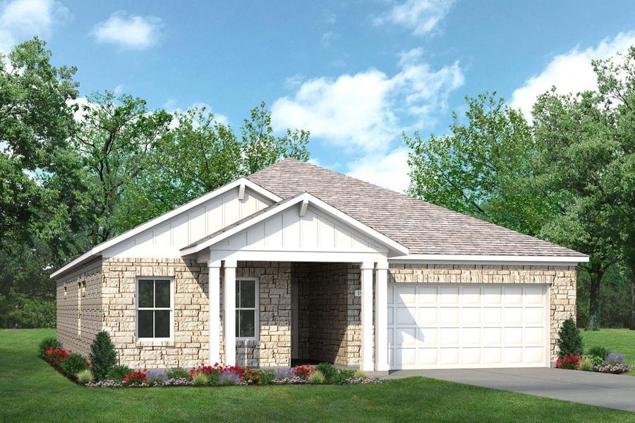 Representative exterior photo of a completed home built from the Colony at Pinehurst 1937 by Brohn Homes in Colony at Pinehurst, Pinehurst, TX (Image 13).