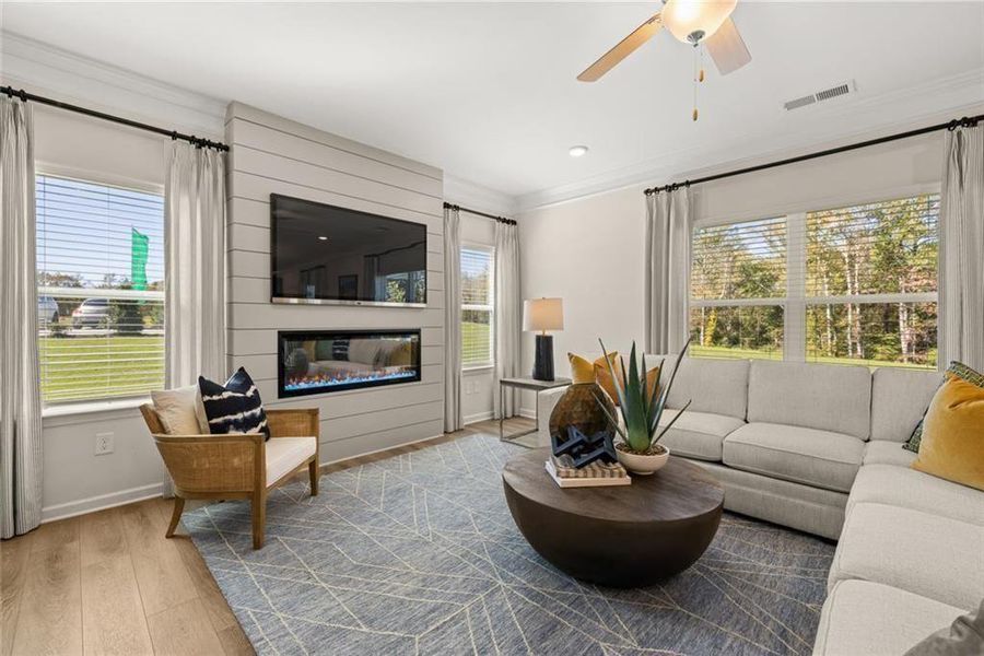 Furnished interior view inside a new home in Summerfield Place, Carrollton (Image 20). Furnished interior view inside a new home in Summerfield Place, Carrollton (Image 20).