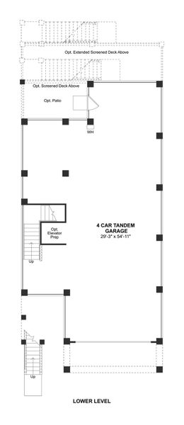 2D floor plan layout for the Sapelo by K. Hovnanian® Homes in Sea Island Collective, Beaufort, SC (Image 14).