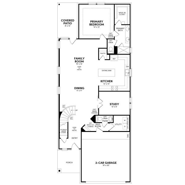 2D floor plan layout of this home in Midline, Webster, TX (Image 3).