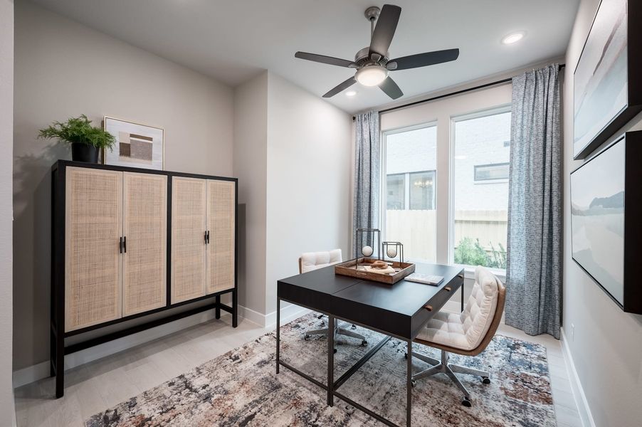 Representative furnished interior of a home built from the Falcon by Tri Pointe Homes in Pecan Ridge, Fulshear (Image 48).