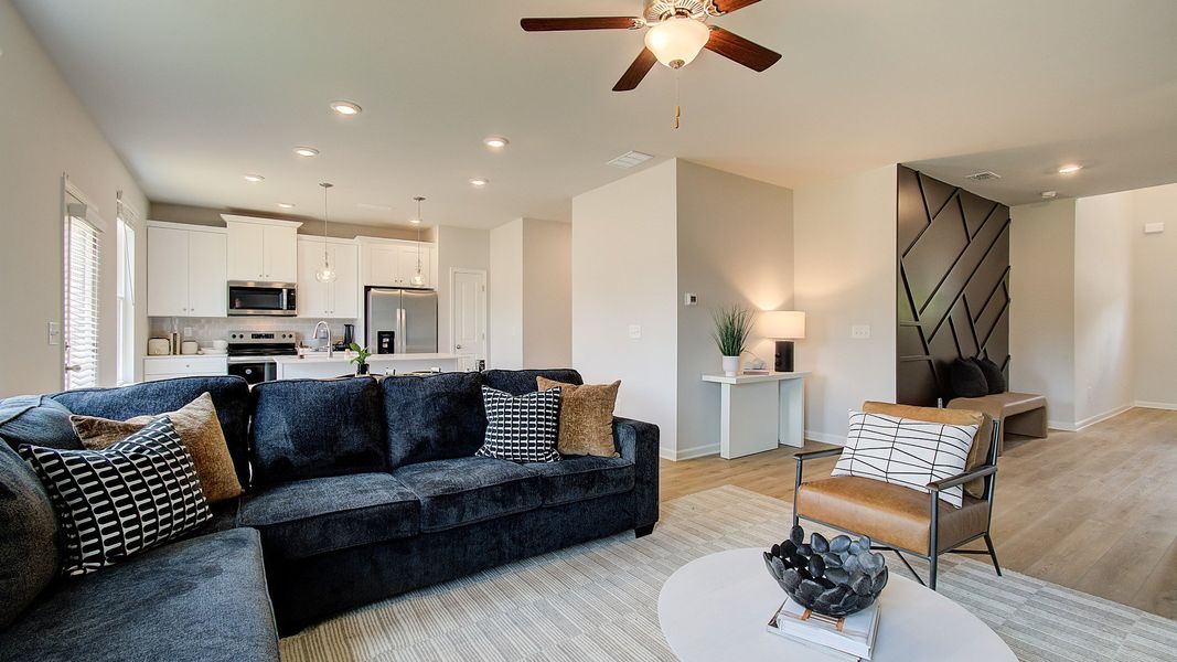 Representative furnished interior of a home built from the Layla II by DRB Homes in Towne Center, Hampton (Image 8).