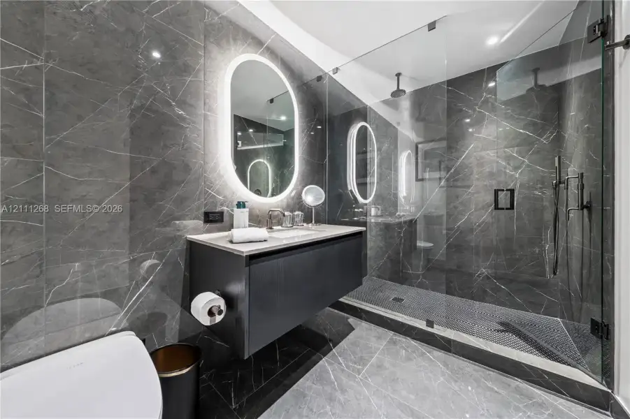 Furnished interior view inside a new home in , Miami (Image 16).