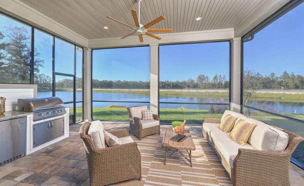 Exterior details and patio area of a home in Courtney Chase, St. Augustine (Image 2). Exterior details and patio area of a home in Courtney Chase, St. Augustine (Image 2).