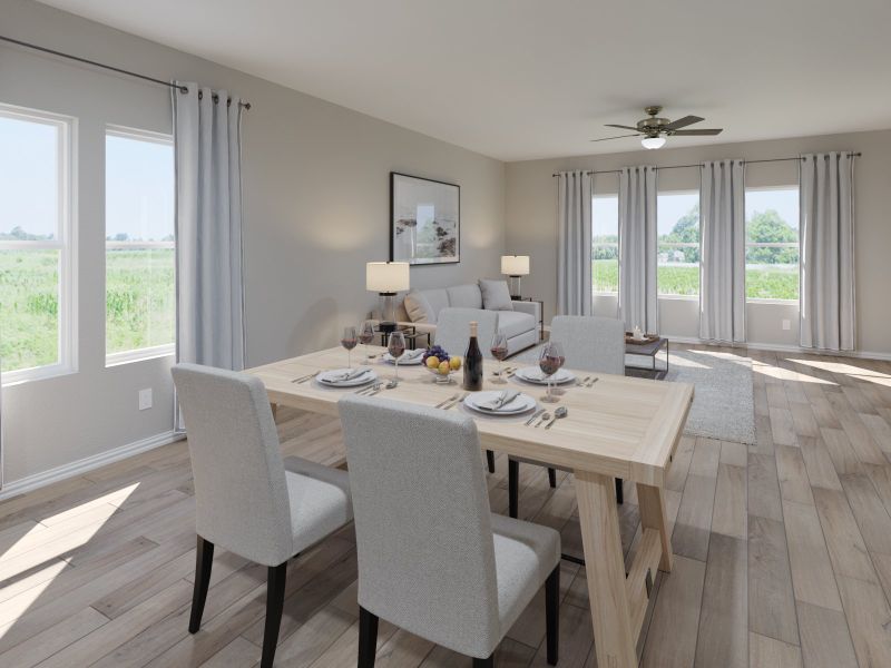 Furnished interior view inside a new home in Morgan Farms, Josephine (Image 3).