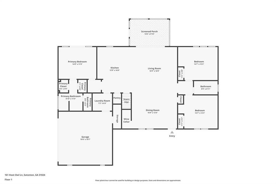 2D floor plan layout of this home in , Eatonton, GA (Image 4).