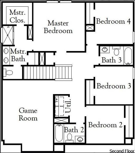 2D floor plan layout of this home in Cypress Green, Hockley, TX (Image 4). 2D floor plan layout of this home in Cypress Green, Hockley, TX (Image 4).