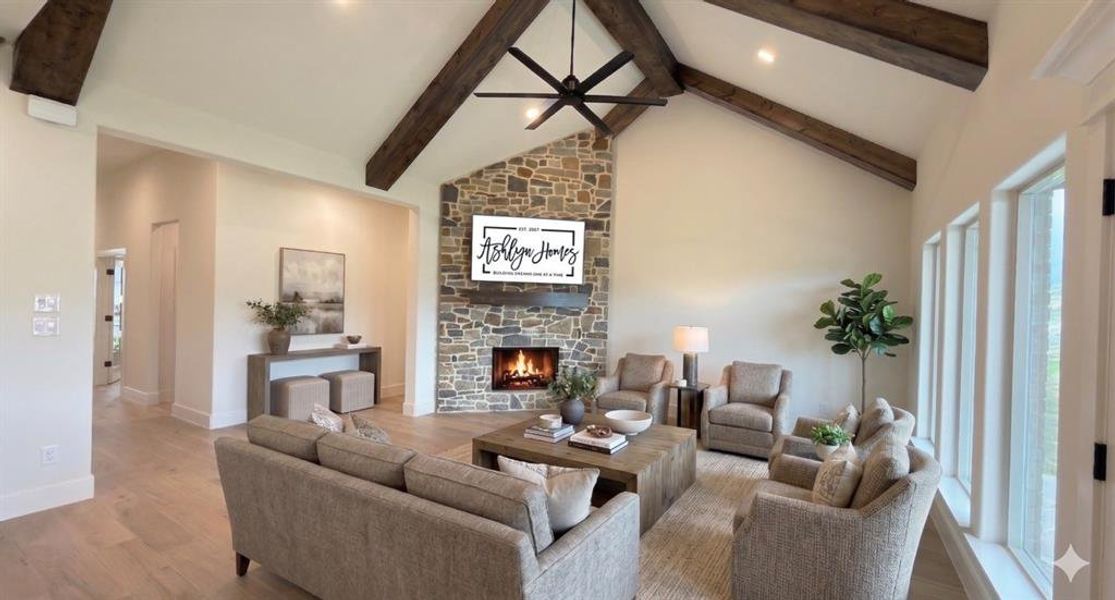 Furnished interior view inside a new home in The Ranches At Valley View, Springtown (Image 4).