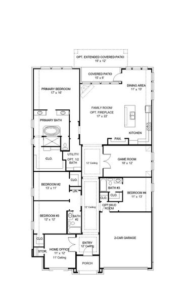 2D floor plan layout of this home in Elyson, Katy, TX (Image 3).