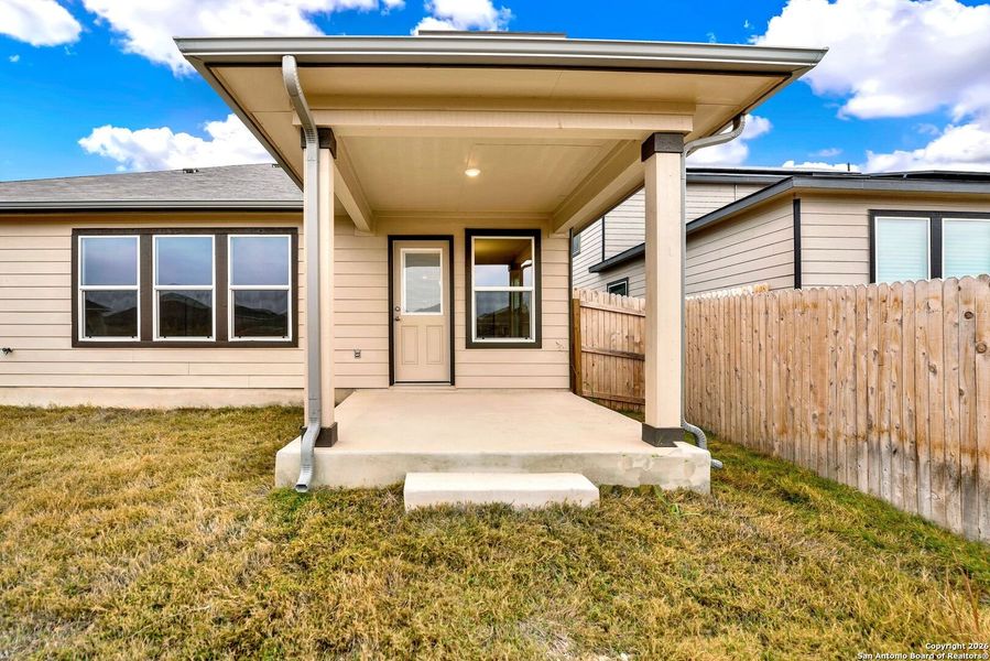 Exterior details and patio area of a home in , San Antonio (Image 23).