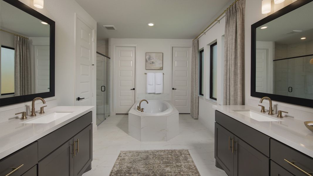 Furnished interior view inside a new home in Legacy Prairie at Katy Court, Katy (Image 12). Furnished interior view inside a new home in Legacy Prairie at Katy Court, Katy (Image 12).