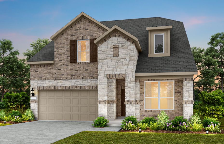 Representative exterior photo of a completed home built from the Sanford by Pulte Homes in Ribbonwood, Aubrey, TX (Image 23).