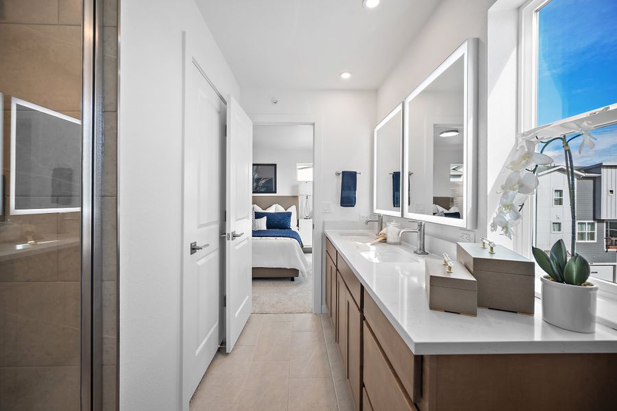 Furnished interior view inside a new home in The Commons at Victory Ridge, Colorado Springs (Image 11).