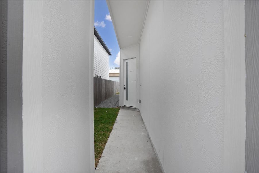 Exterior details and patio area of a home in , Houston (Image 3).