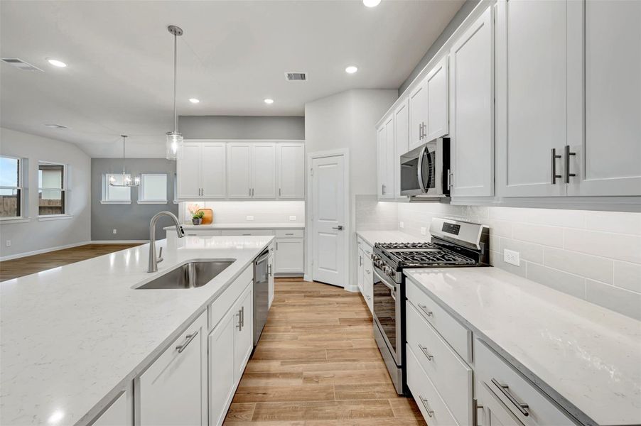 Furnished interior view inside a new home in The Grand Prairie 50’, Hockley (Image 5).