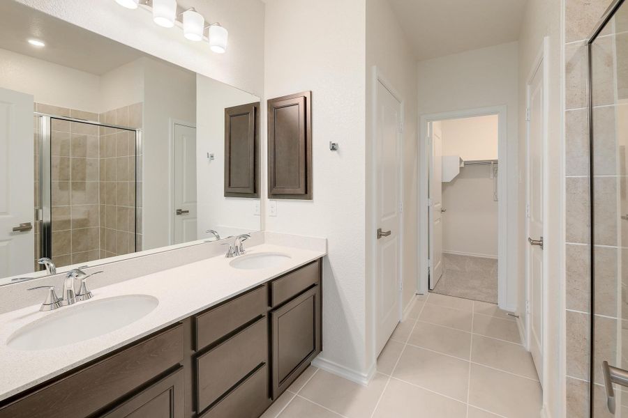 Furnished interior view inside a new home in Mustang Valley, Manor (Image 4). Furnished interior view inside a new home in Mustang Valley, Manor (Image 4).