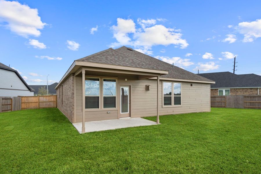 Exterior details and patio area of a home in Arabella on the Prairie, Richmond (Image 2). Exterior details and patio area of a home in Arabella on the Prairie, Richmond (Image 2).