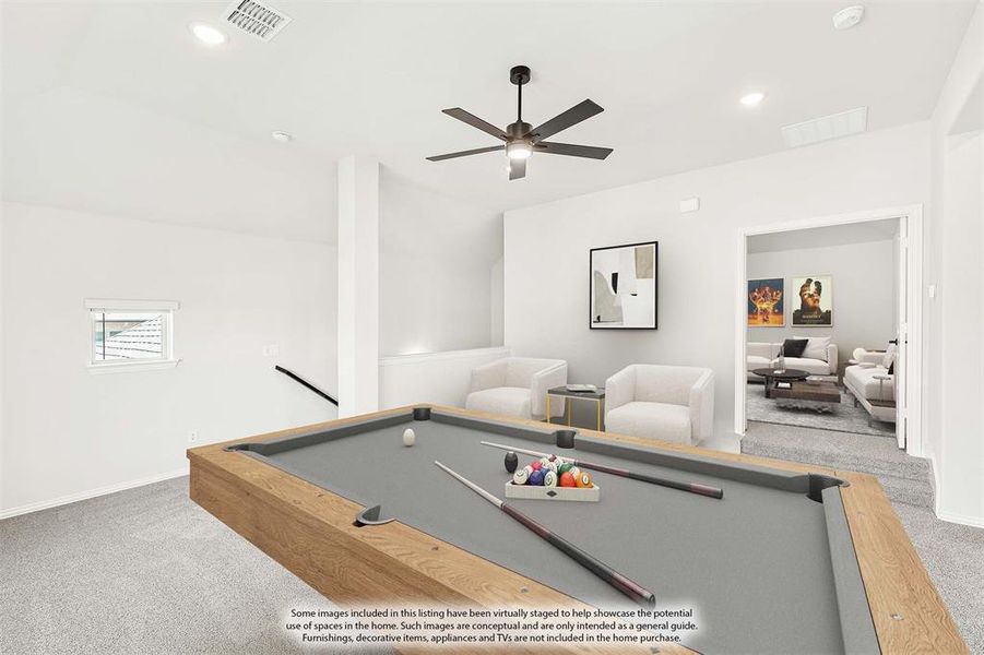 Furnished interior view inside a new home in Sunrise at Garden Valley, Waxahachie (Image 14).