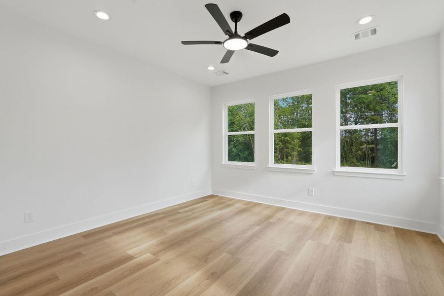 Primary Suite located in the back of the home for privacy