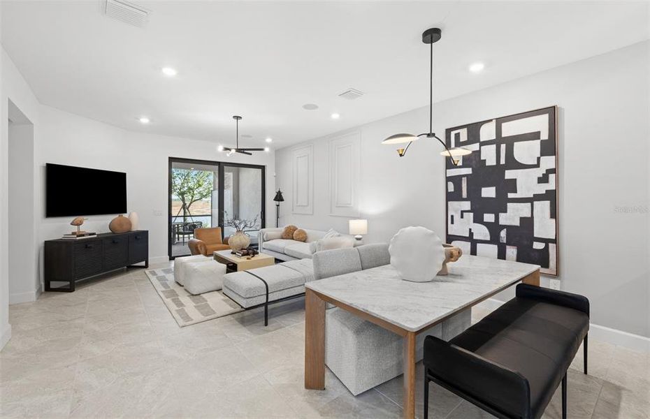 Furnished interior view inside a new home in Del Webb Catalina, Lakewood Ranch (Image 9). Furnished interior view inside a new home in Del Webb Catalina, Lakewood Ranch (Image 9).