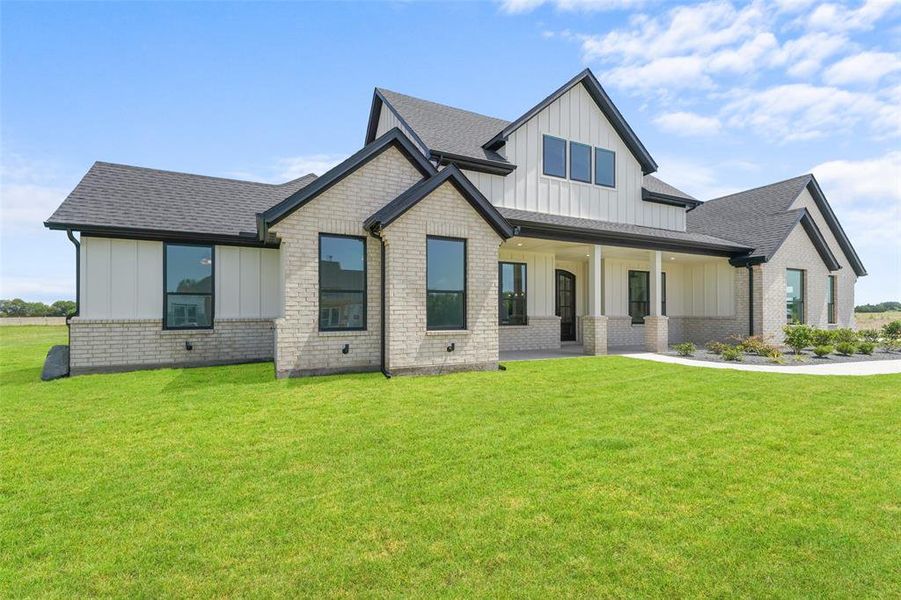 Front exterior of a new home in , Caddo Mills, TX, highlighting curb appeal (Image 28).
