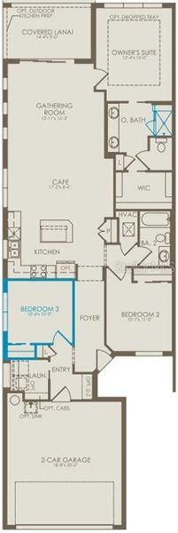 2D floor plan layout of this home in Del Webb Sunbridge, St. Cloud, FL (Image 4). 2D floor plan layout of this home in Del Webb Sunbridge, St. Cloud, FL (Image 4).